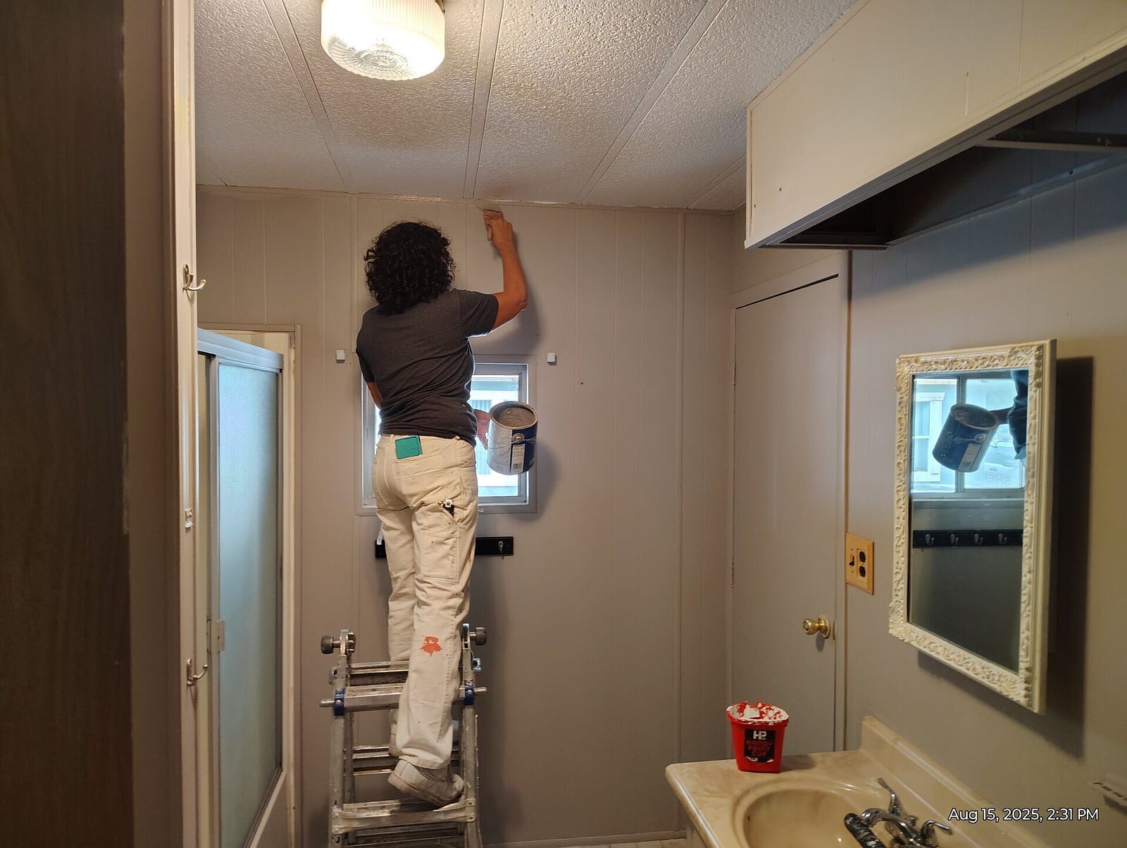 Interior room finished in a soft blue-gray by Aragon's PRO Painting